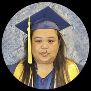 Lillibeth Naniola, Laurus College graduate