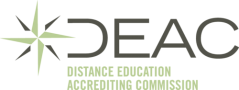 Accredited by the Distance Education Accrediting Commission (DEAC) logo