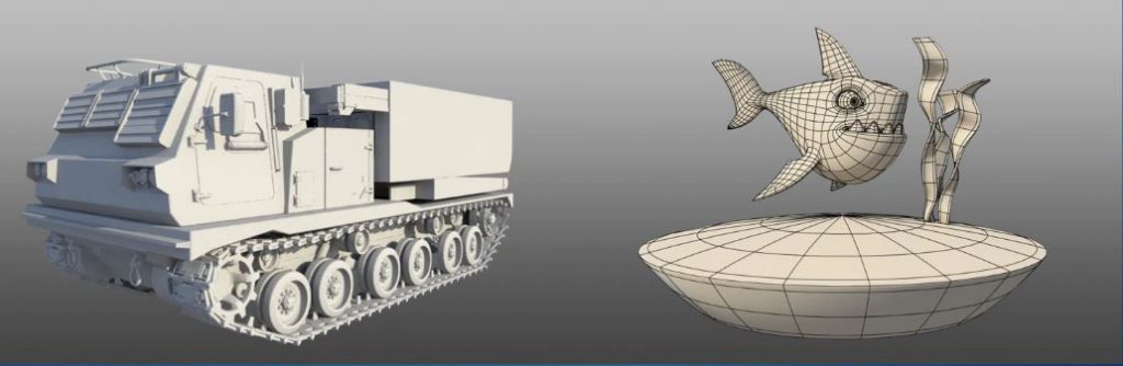 Modeling examples of a tank and a shark