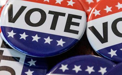 Several vote pins